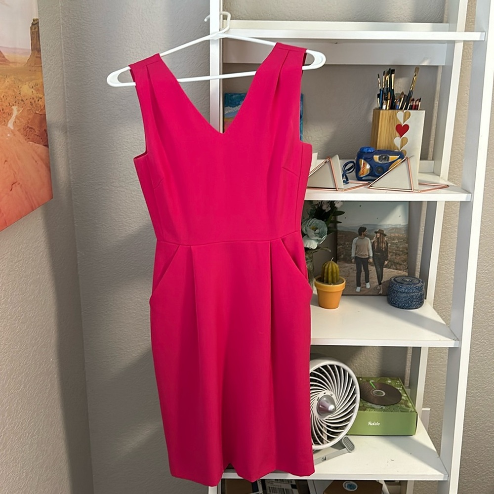 Pink professional dress with pockets